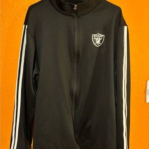 NFL Black Team Apparel Zip-Up Jacket with White Logo